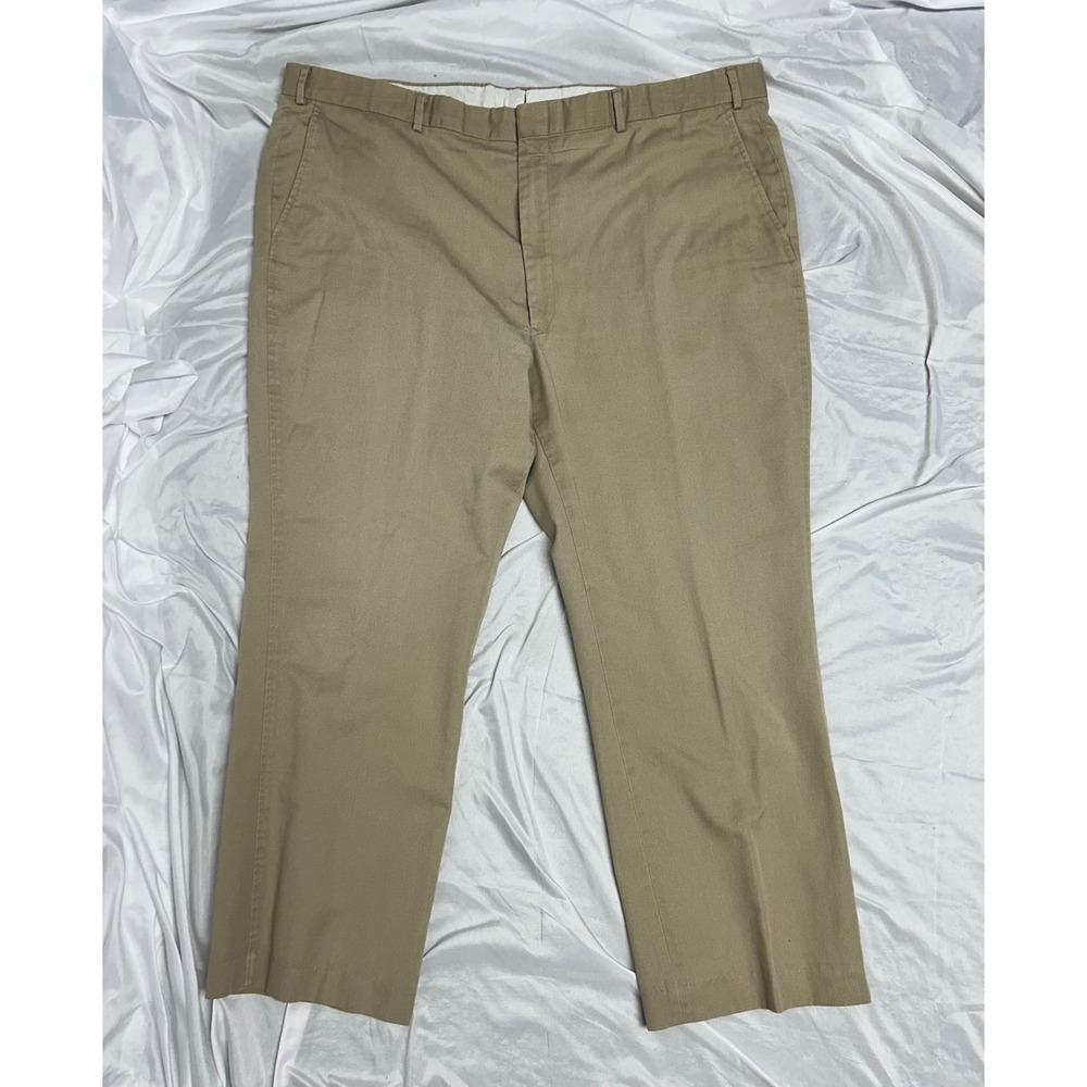 LL Bean Vintage Khaki Straight Chino Pants Tan Made in USA Gorpcore Men's 46x29